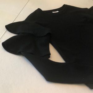 BAR 111 poly w spandex top ruffled upper sleeve